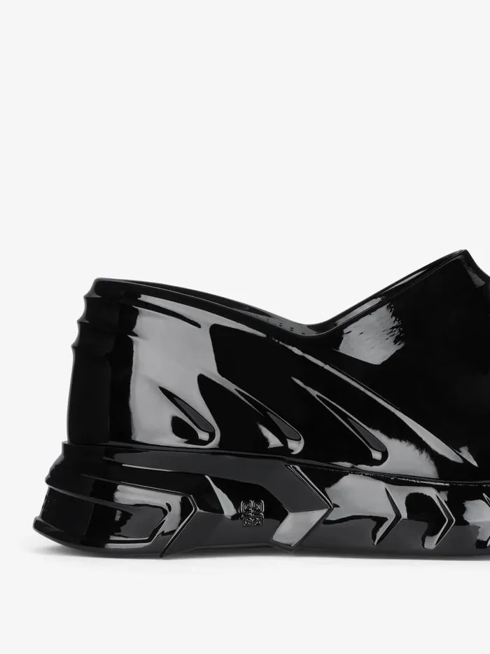 Women Shark Lock Givenchy Marshmallow Wedge Sandals In Rubber Black Women Shark Lock Givenchy Marshmallow Wedge Sandals In Rubber Black