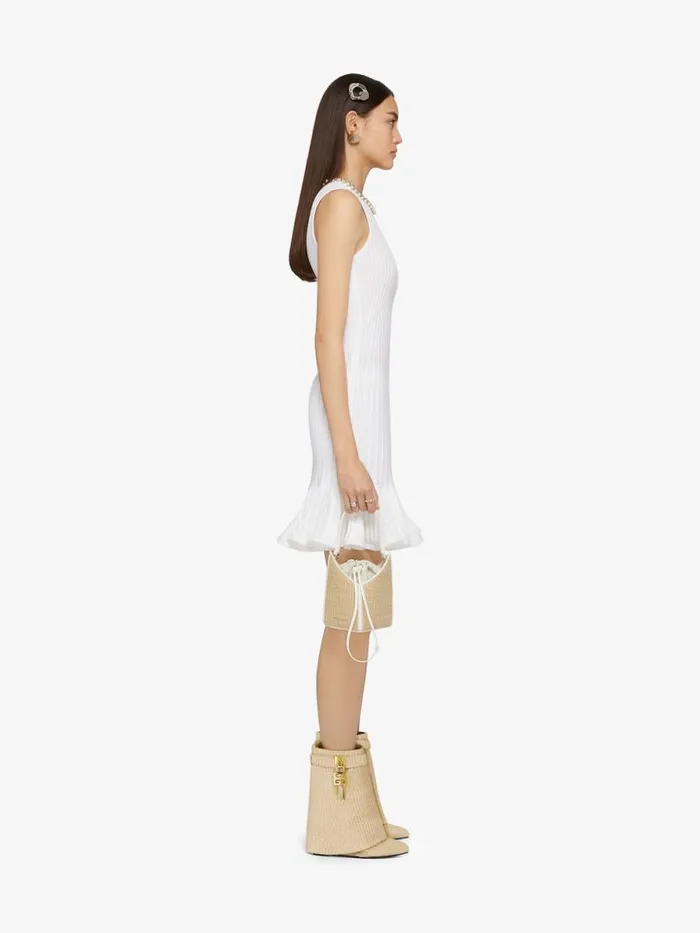 Women Shark Lock Givenchy Shark Lock Ankle Boots In Raffia Beige Women Shark Lock Givenchy Shark Lock Ankle Boots In Raffia Beige