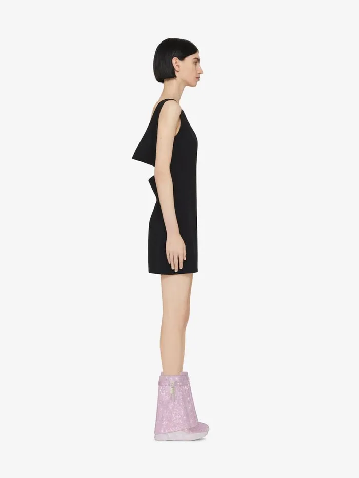 Women Shark Lock Givenchy Shark Lock Biker Ankle Boots In Leather With Strass Soft Lilac
