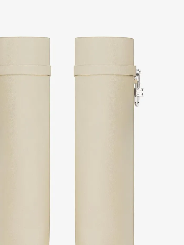 Women Shark Lock Givenchy Shark Lock Biker Boots In Grained Leather Beige Women Shark Lock Givenchy Shark Lock Biker Boots In Grained Leather Beige