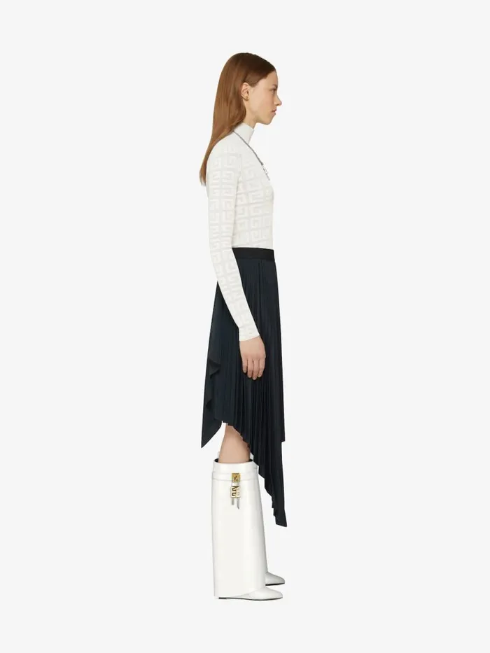Women Shark Lock Givenchy Shark Lock Boots In Leather Ivory Women Shark Lock Givenchy Shark Lock Boots In Leather Ivory