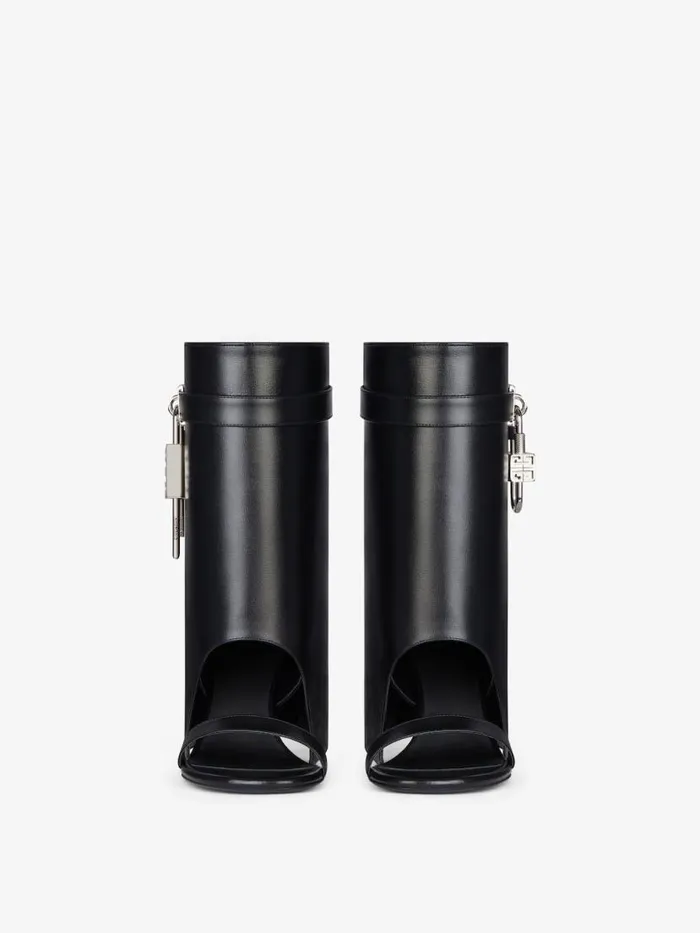 Women Shark Lock Givenchy Shark Lock Sandals In Leather Black Women Shark Lock Givenchy Shark Lock Sandals In Leather Black