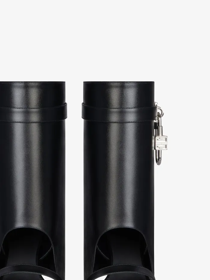 Women Shark Lock Givenchy Shark Lock Sandals In Leather Black Women Shark Lock Givenchy Shark Lock Sandals In Leather Black