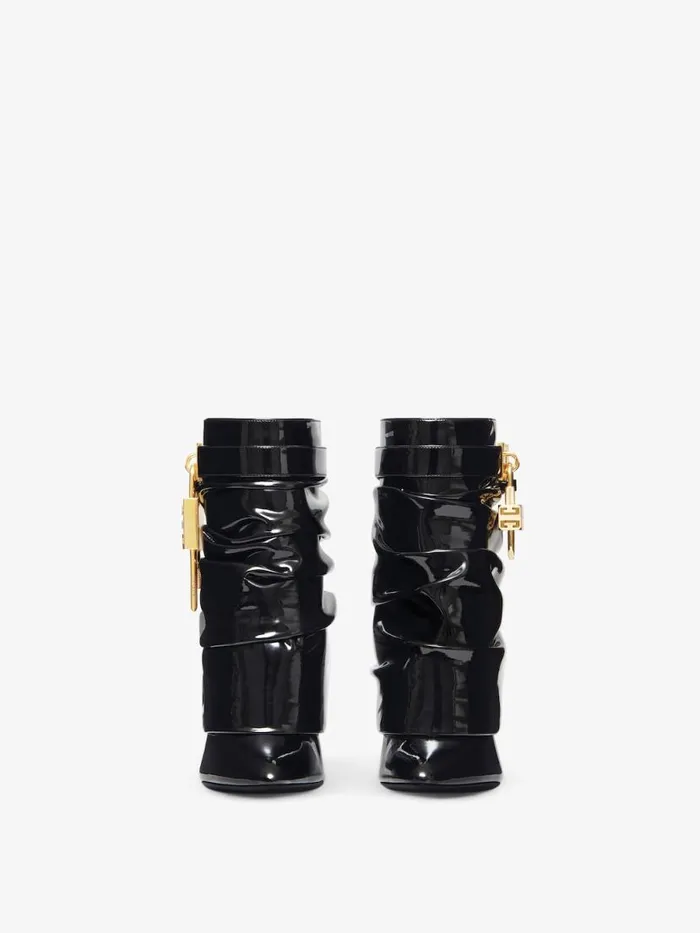 Women Shark Lock Givenchy Shark Lock Stiletto Ankle Boots In Latex Black Women Shark Lock Givenchy Shark Lock Stiletto Ankle Boots In Latex Black