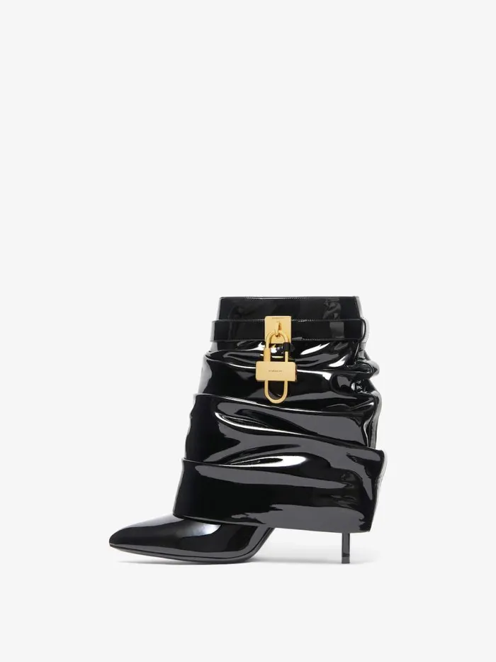Women Shark Lock Givenchy Shark Lock Stiletto Ankle Boots In Latex Black Women Shark Lock Givenchy Shark Lock Stiletto Ankle Boots In Latex Black