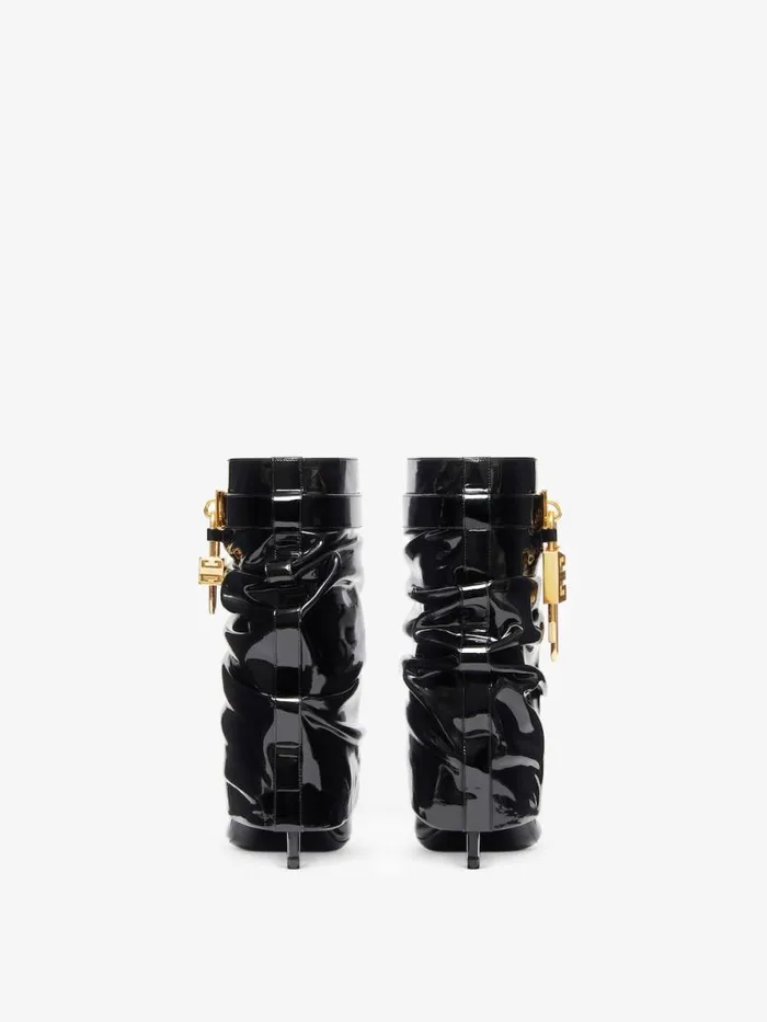 Women Shark Lock Givenchy Shark Lock Stiletto Ankle Boots In Latex Black Women Shark Lock Givenchy Shark Lock Stiletto Ankle Boots In Latex Black