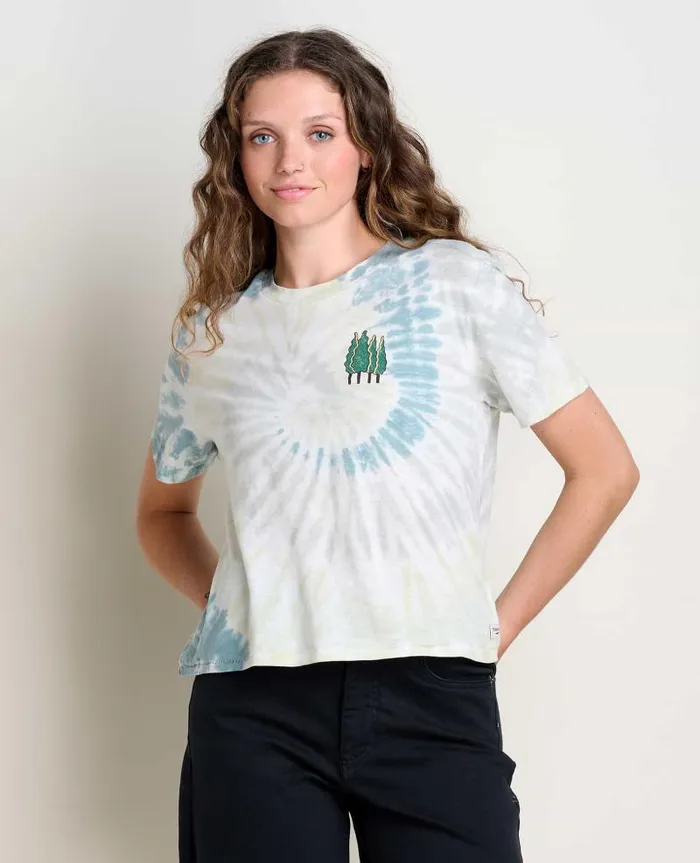 Women Shirts and Tops Toad and Co Boundless Jersey Crew Pale Slate Tie Dye