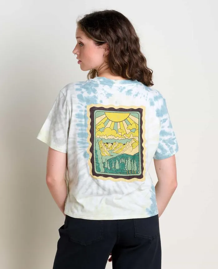 Women Shirts and Tops Toad and Co Boundless Jersey Crew Pale Slate Tie Dye