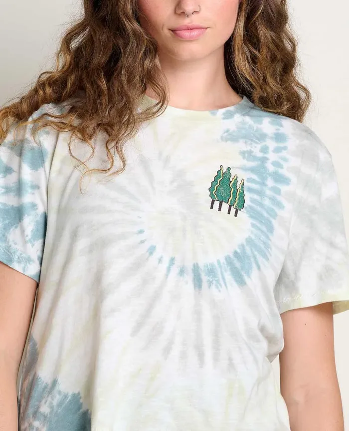 Women Shirts and Tops Toad and Co Boundless Jersey Crew Pale Slate Tie Dye