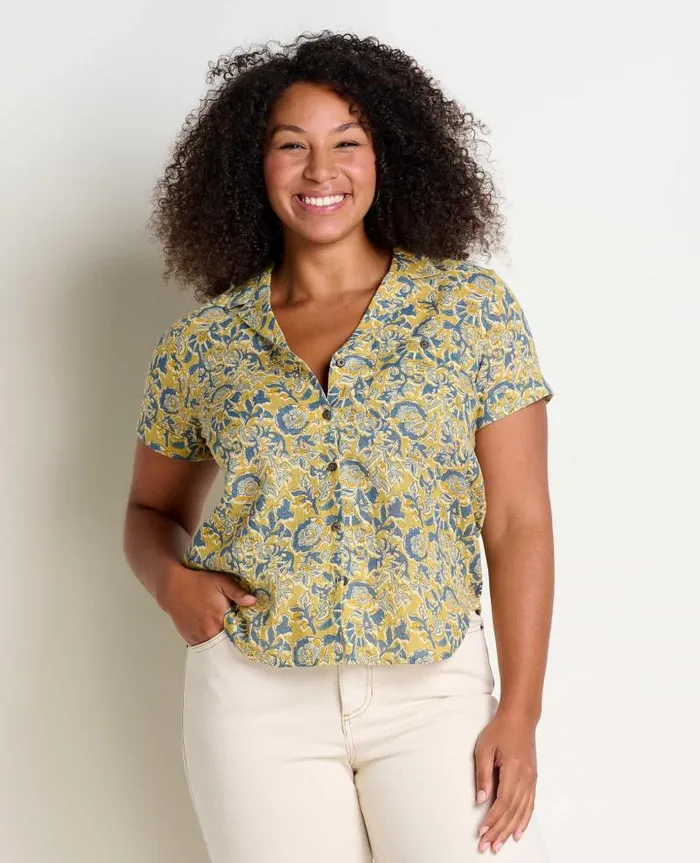 Women Shirts and Tops Toad and Co Camp Cove Short Sleeve Shirt Mantis Kalamkari Print Women Shirts and Tops Toad and Co Camp Cove Short Sleeve Shirt Mantis Kalamkari Print
