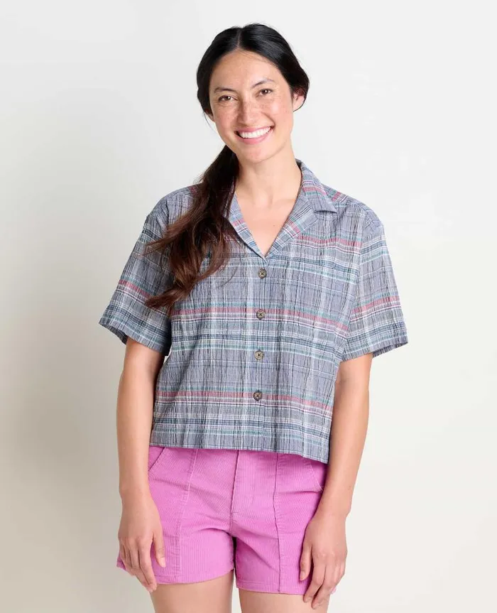 Women Shirts and Tops Toad and Co Fletcher Short Sleeve Shirt Iris