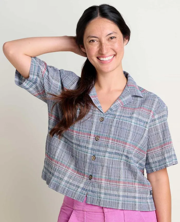 Women Shirts and Tops Toad and Co Fletcher Short Sleeve Shirt Iris