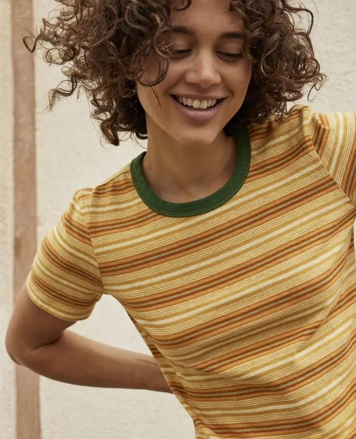 Women Shirts and Tops Toad and Co Grom Ringer Crew Acorn Multi Stripe