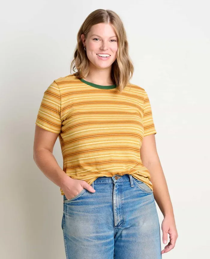 Women Shirts and Tops Toad and Co Grom Ringer Crew Acorn Multi Stripe