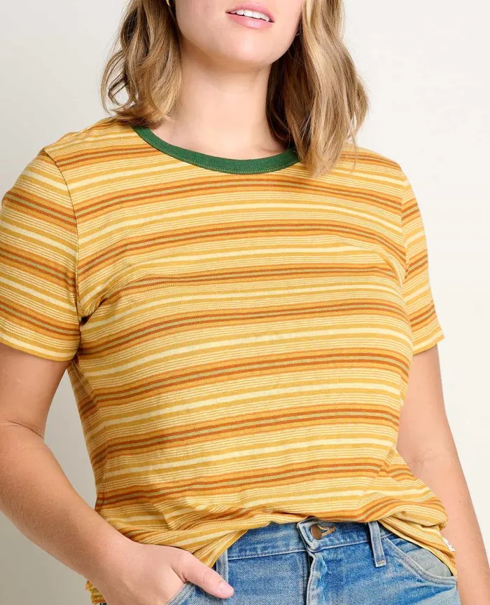 Women Shirts and Tops Toad and Co Grom Ringer Crew Acorn Multi Stripe