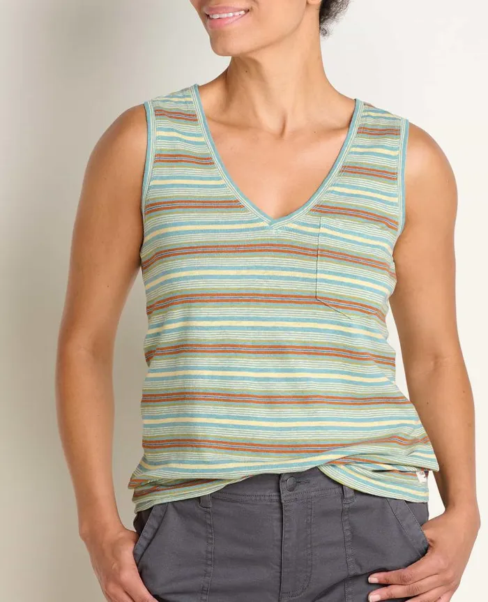 Women Shirts and Tops Toad and Co Grom Tank Mineral Multi Stripe