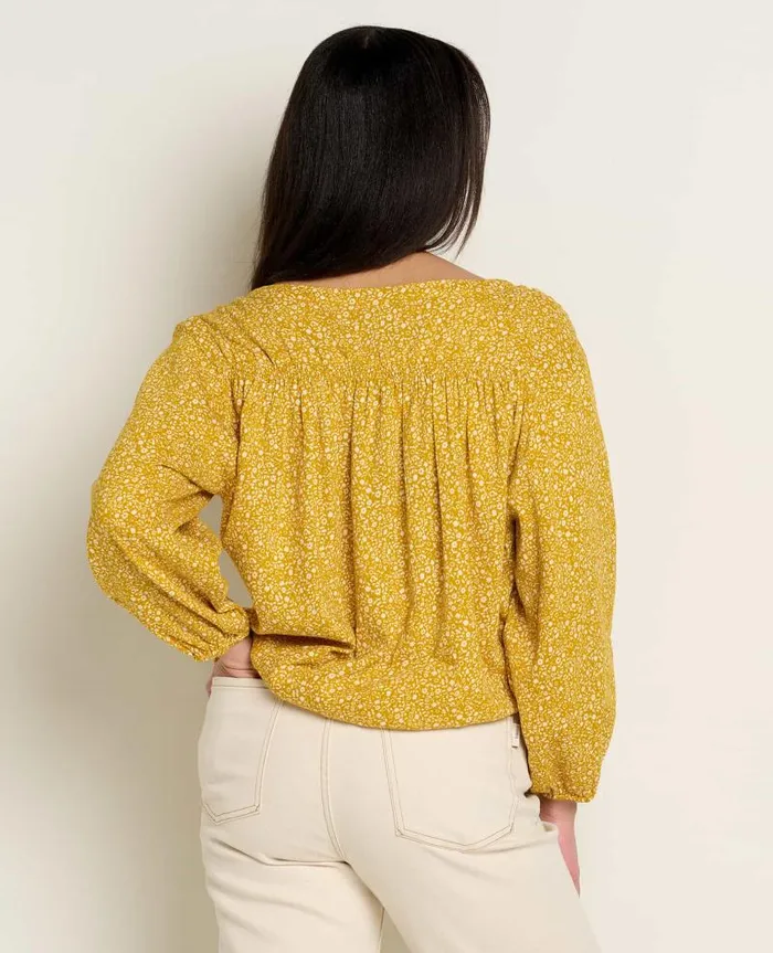 Women Shirts and Tops Toad and Co Manzana Long Sleeve Peasant Top Pike Ditsy Print