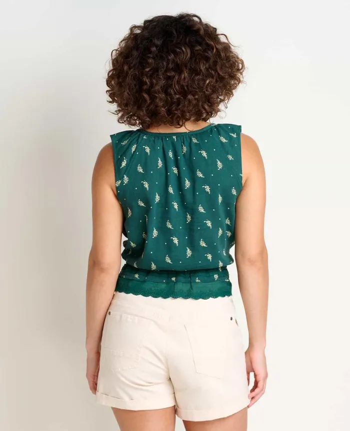 Women Shirts and Tops Toad and Co Manzana Ruffle Tank Starshine Print