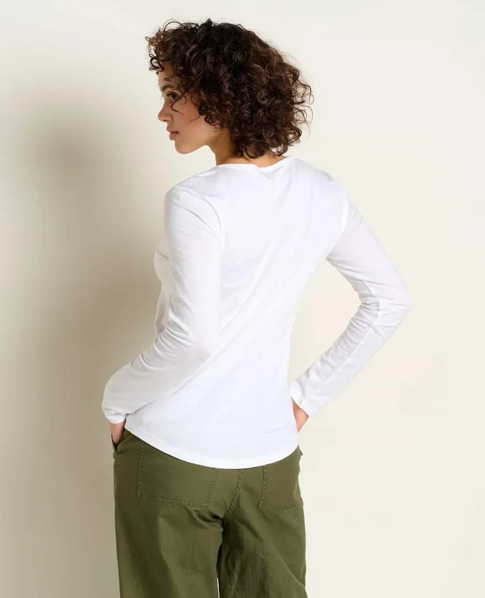 Women Shirts and Tops Toad and Co Marley II Long Sleeve Tee White