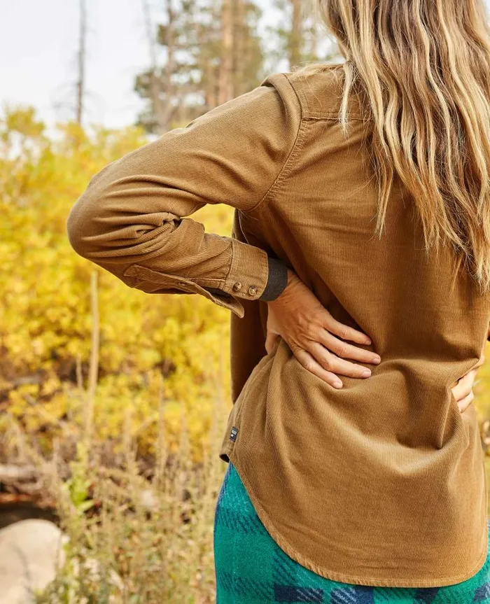 Women Shirts and Tops Toad and Co Scouter Cord Long Sleeve Shirt Honey Brown