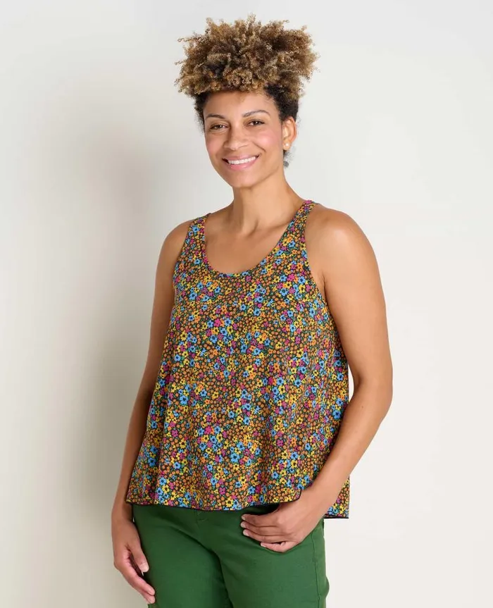 Women Shirts and Tops Toad and Co Sunkissed Tank Black Micro Floral Print