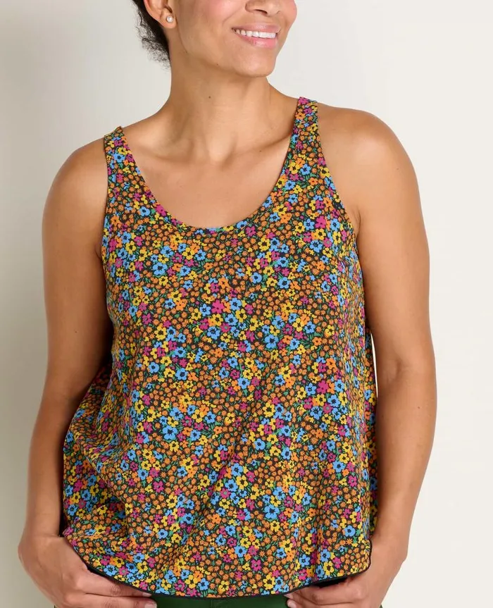 Women Shirts and Tops Toad and Co Sunkissed Tank Black Micro Floral Print