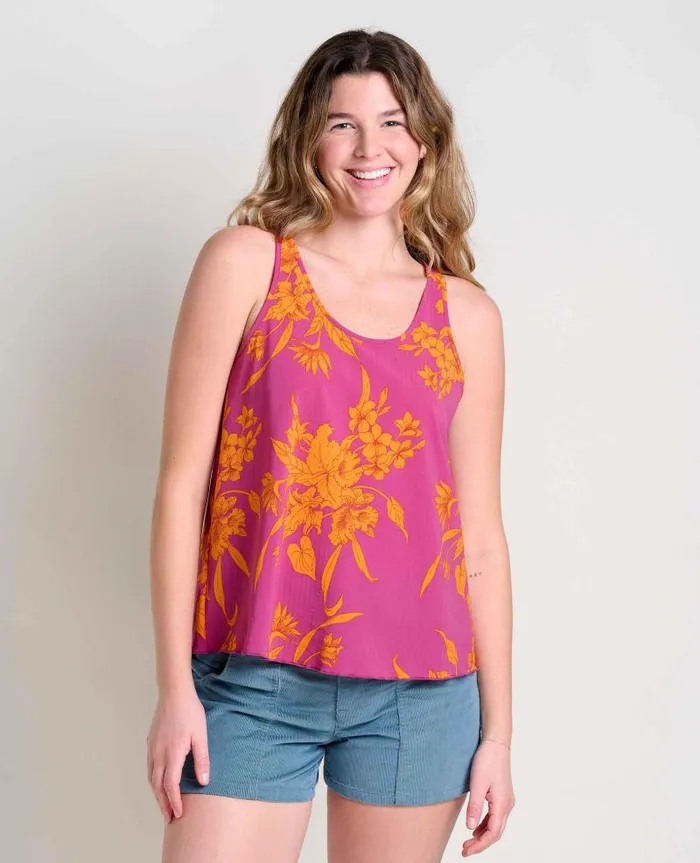 Women Shirts and Tops Toad and Co Sunkissed Tank Flame Leaf Texture Print