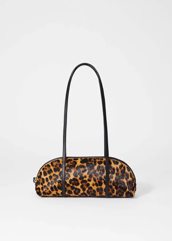 Women Shoulder Bags and Other Stories Leather Bowling Bag Leopard Print