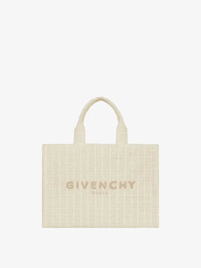 Women Shoulder Bags Givenchy Medium GTote Bag In 4G Cotton Towelling Ivory