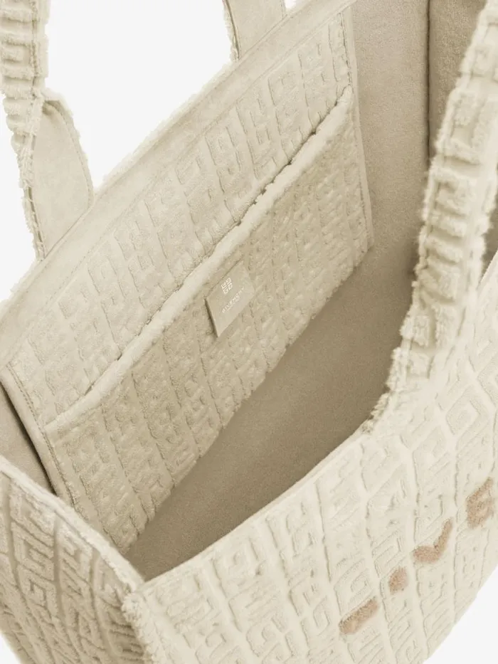 Women Shoulder Bags Givenchy Medium GTote Bag In 4G Cotton Towelling Ivory Women Shoulder Bags Givenchy Medium GTote Bag In 4G Cotton Towelling Ivory