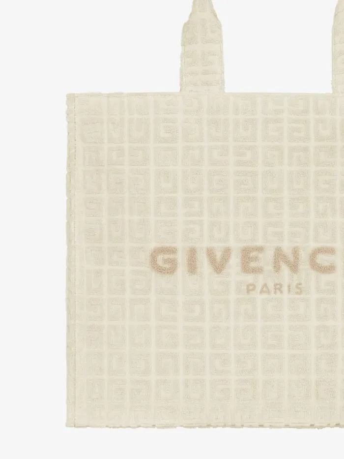 Women Shoulder Bags Givenchy Medium GTote Bag In 4G Cotton Towelling Ivory Women Shoulder Bags Givenchy Medium GTote Bag In 4G Cotton Towelling Ivory