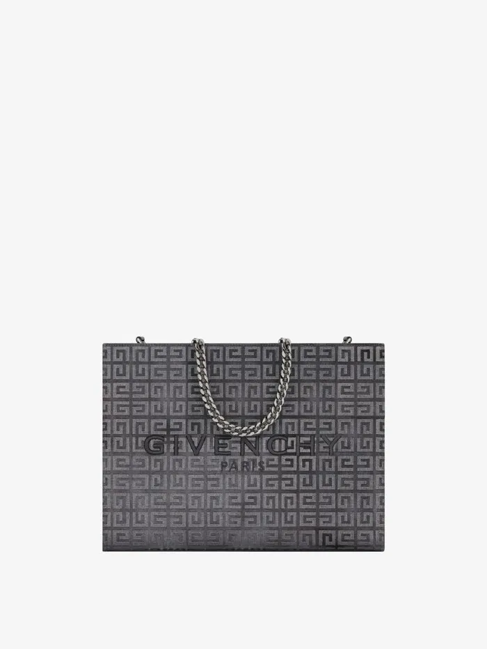 Women Shoulder Bags Givenchy Medium GTote Shopping Bag In 4G Canvas With Chain Dark Grey Women Shoulder Bags Givenchy Medium GTote Shopping Bag In 4G Canvas With Chain Dark Grey