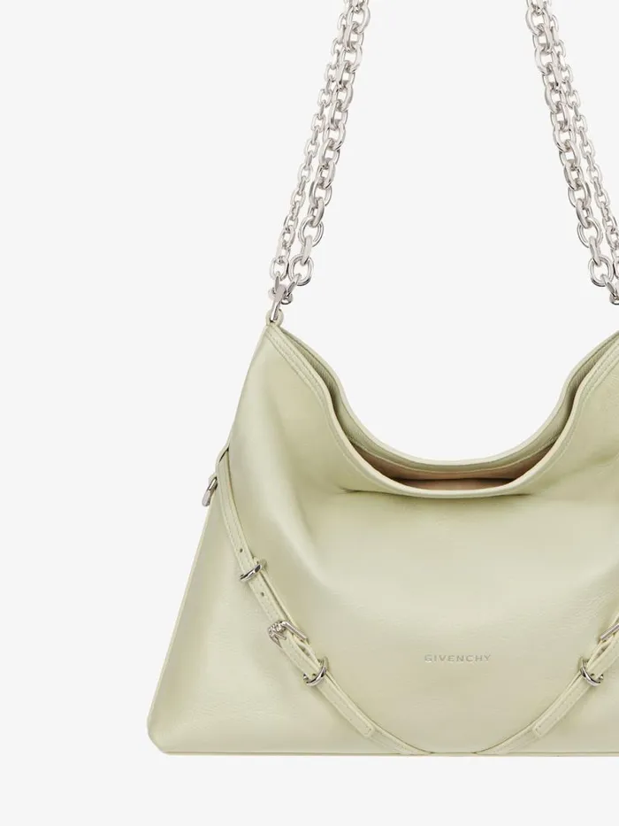 Women Shoulder Bags Givenchy Medium Voyou Chain Bag In Leather Almond Green