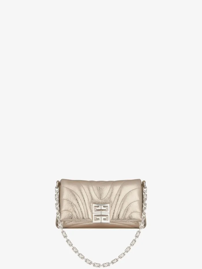 Women Shoulder Bags Givenchy Micro 4G Soft Bag In Laminated Leather Dusty Golden Women Shoulder Bags Givenchy Micro 4G Soft Bag In Laminated Leather Dusty Golden