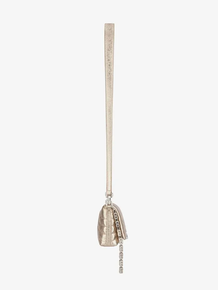 Women Shoulder Bags Givenchy Micro 4G Soft Bag In Laminated Leather Dusty Golden