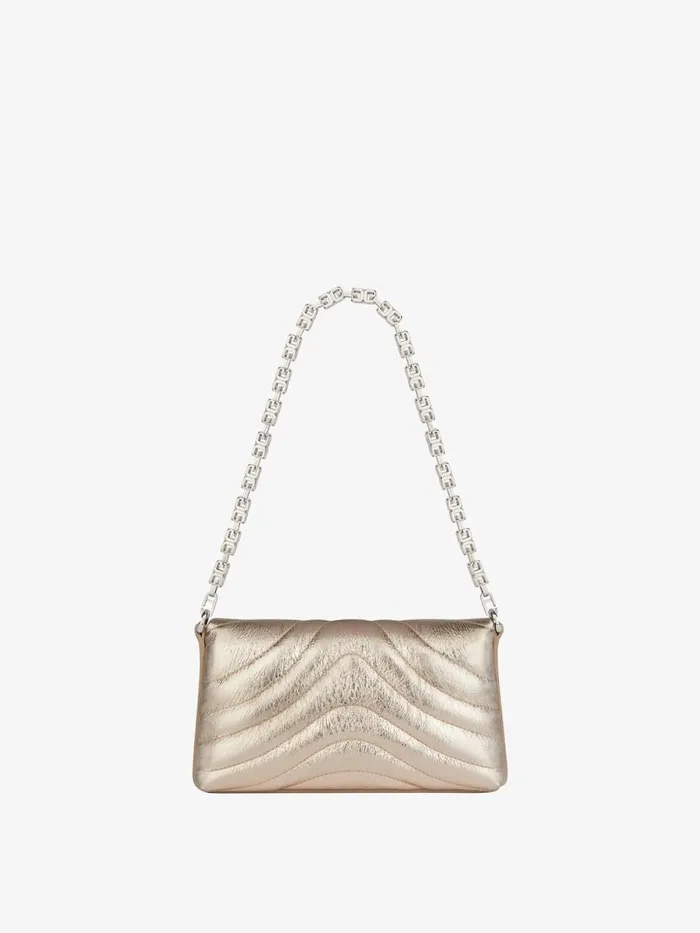 Women Shoulder Bags Givenchy Micro 4G Soft Bag In Laminated Leather Dusty Golden