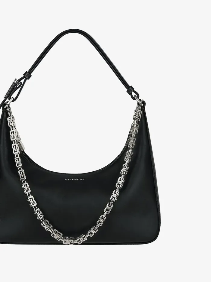 Women Shoulder Bags Givenchy Small Moon Cut Out Bag In Leather With Chain Black Women Shoulder Bags Givenchy Small Moon Cut Out Bag In Leather With Chain Black