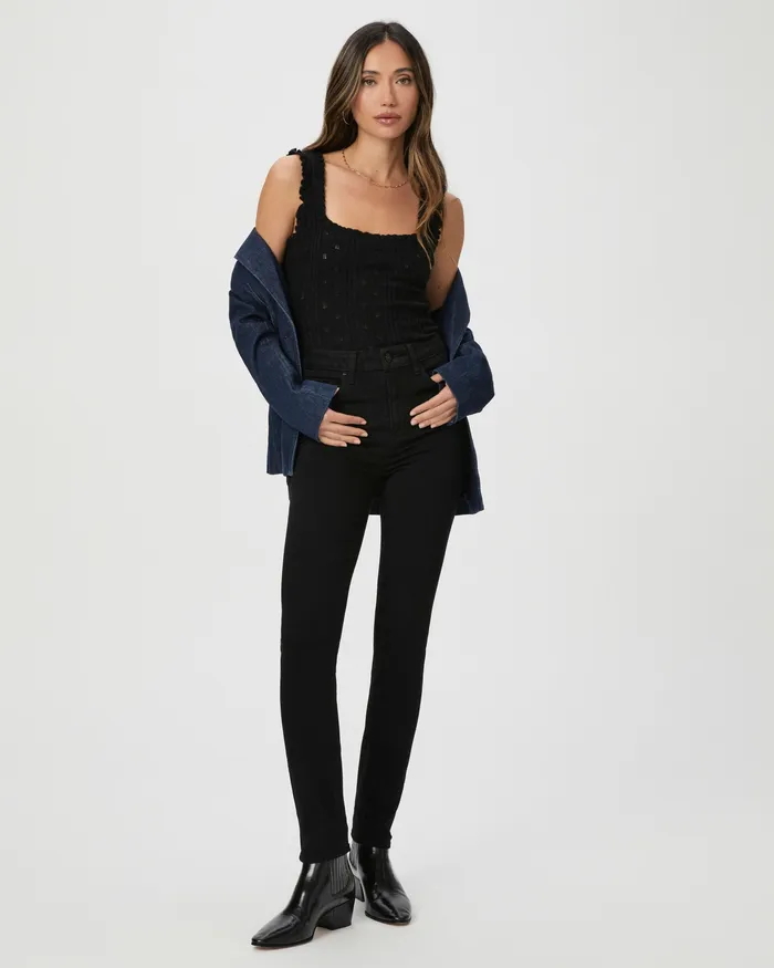 Women Skinny PAIGE Gemma Skinny Jean 8211 Black Shadow
