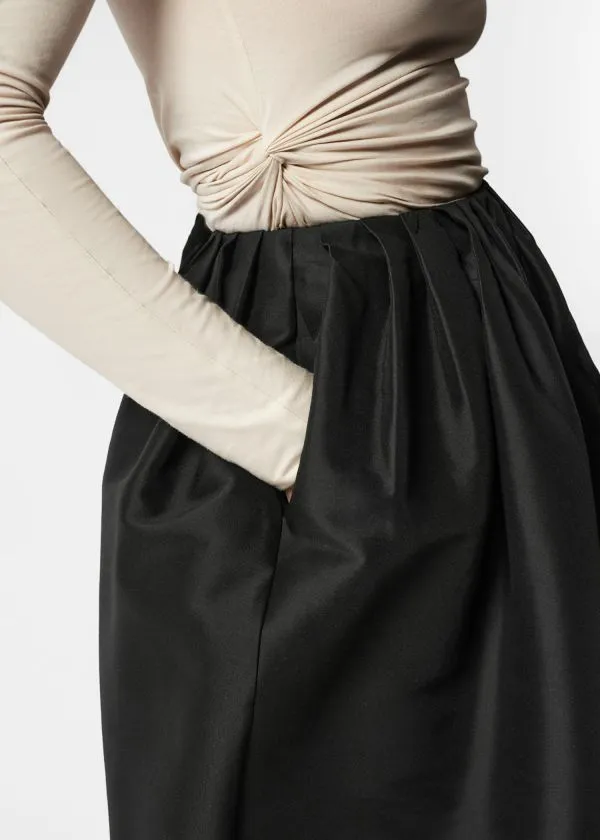 Women Skirts and Other Stories Balloon Midi Skirt Black