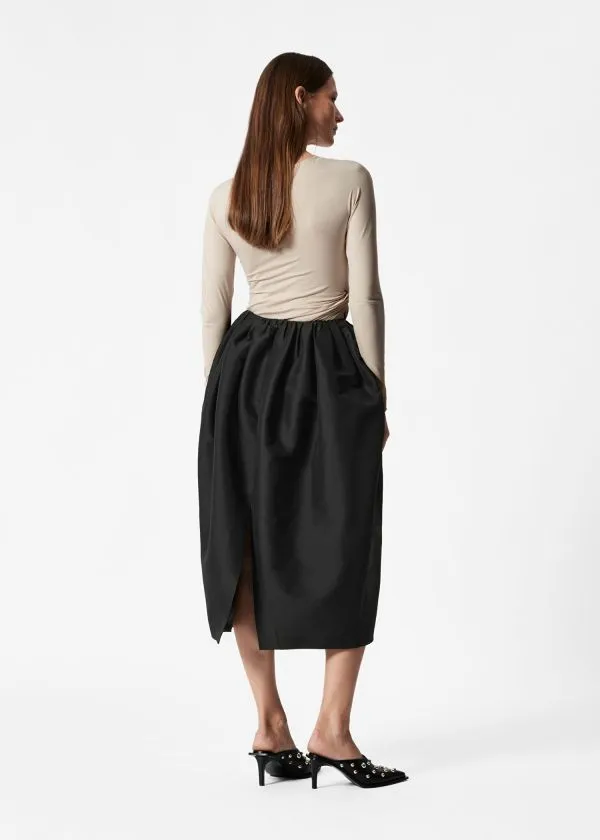 Women Skirts and Other Stories Balloon Midi Skirt Black