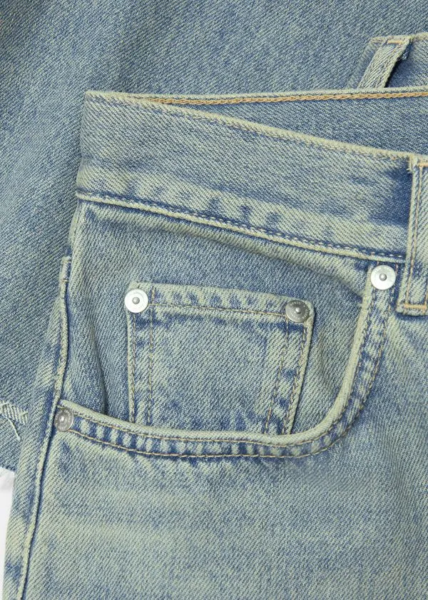 Women Skirts and Other Stories FrontSlit Denim Midi Skirt Faded Blue