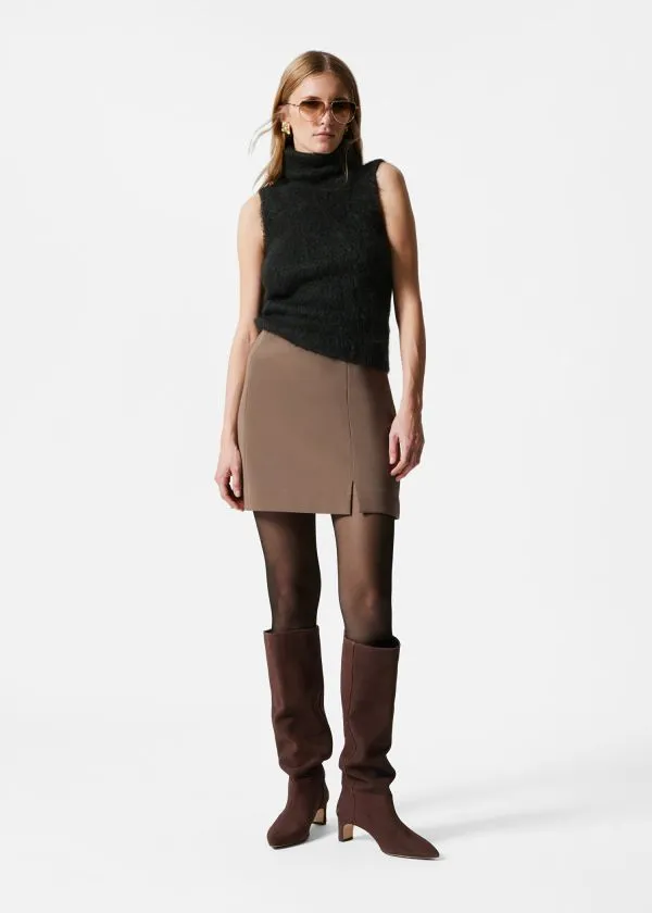 Women Skirts and Other Stories HighWaist Mini Skirt Brown
