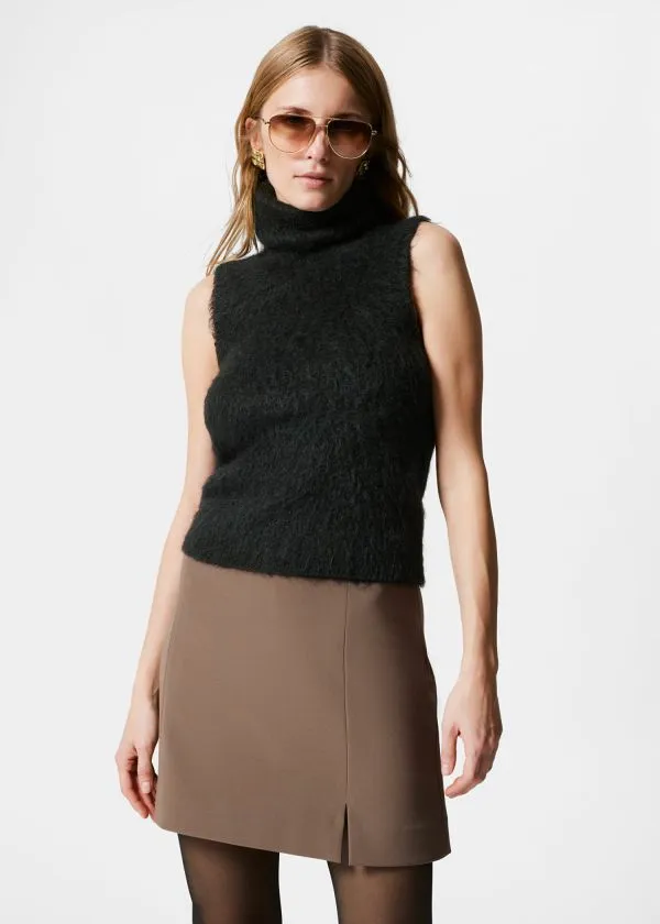 Women Skirts and Other Stories HighWaist Mini Skirt Brown