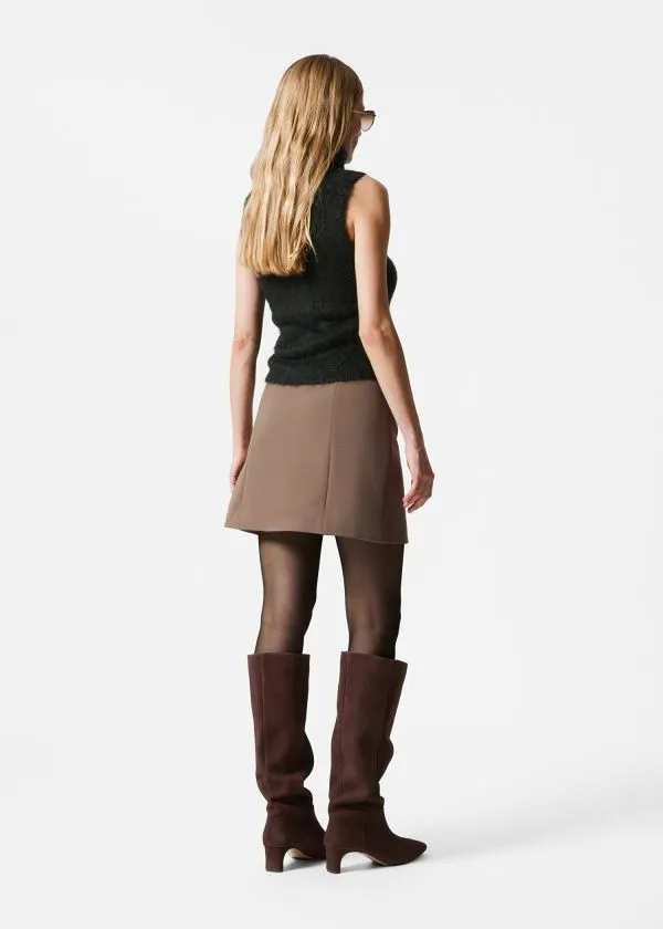 Women Skirts and Other Stories HighWaist Mini Skirt Brown