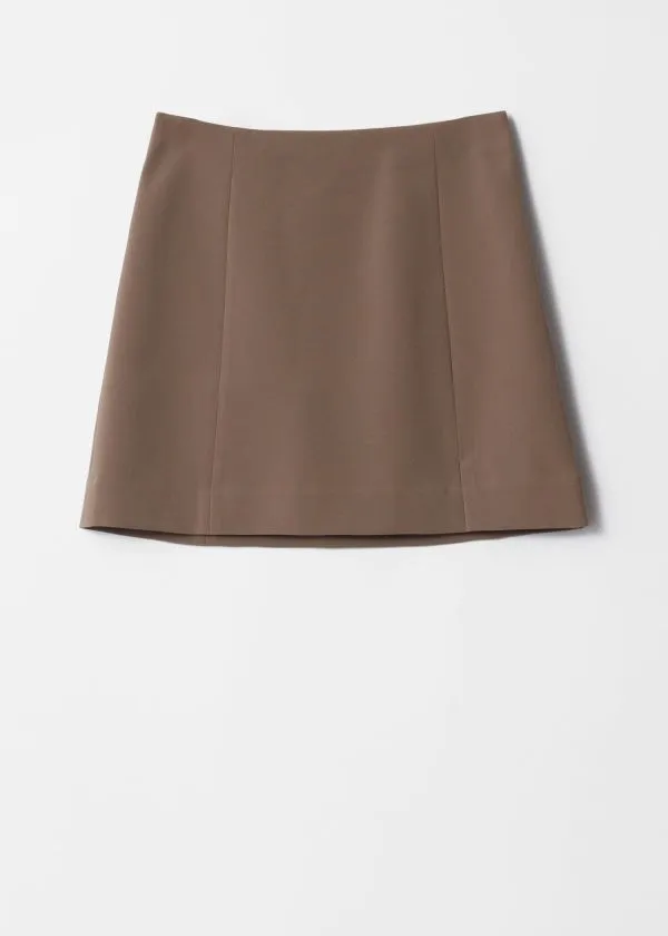 Women Skirts and Other Stories HighWaist Mini Skirt Brown