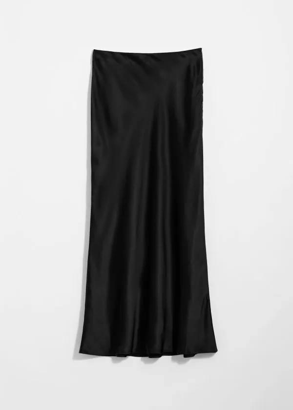 Women Skirts and Other Stories Satin Maxi Skirt Black