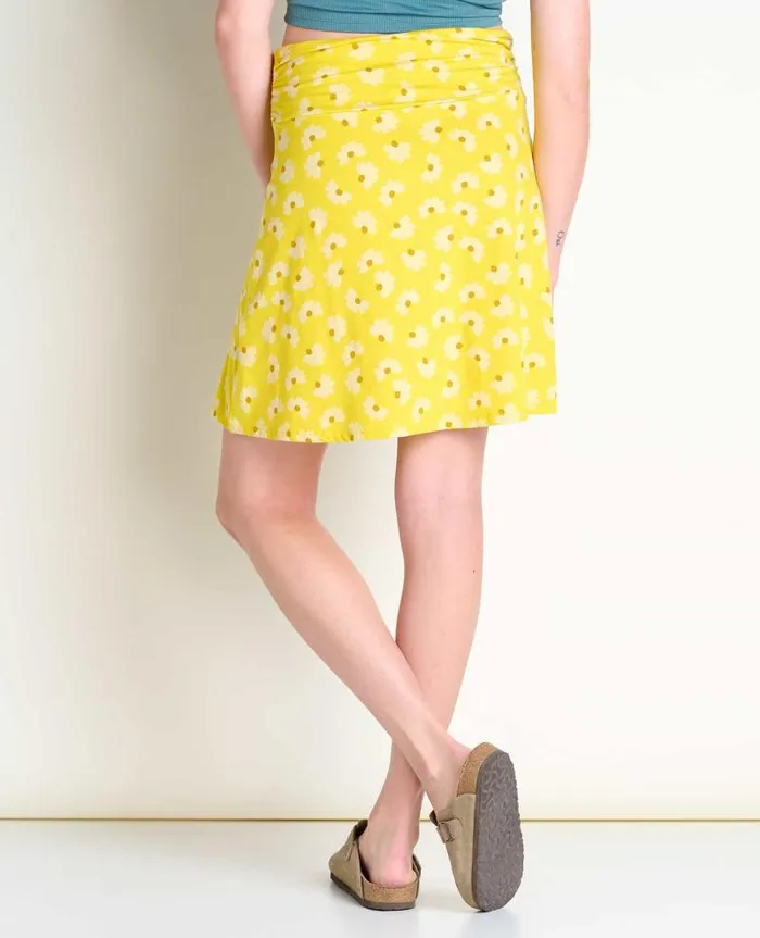 Women Skirts and Skorts Toad and Co Chaka Skirt Sulphur Half Daisy Print