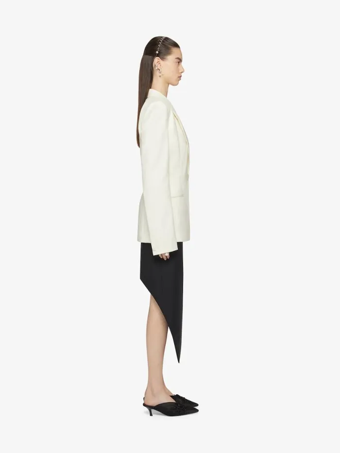 Women Skirts Givenchy Asymmetric Skirt In Wool And Mohair Black