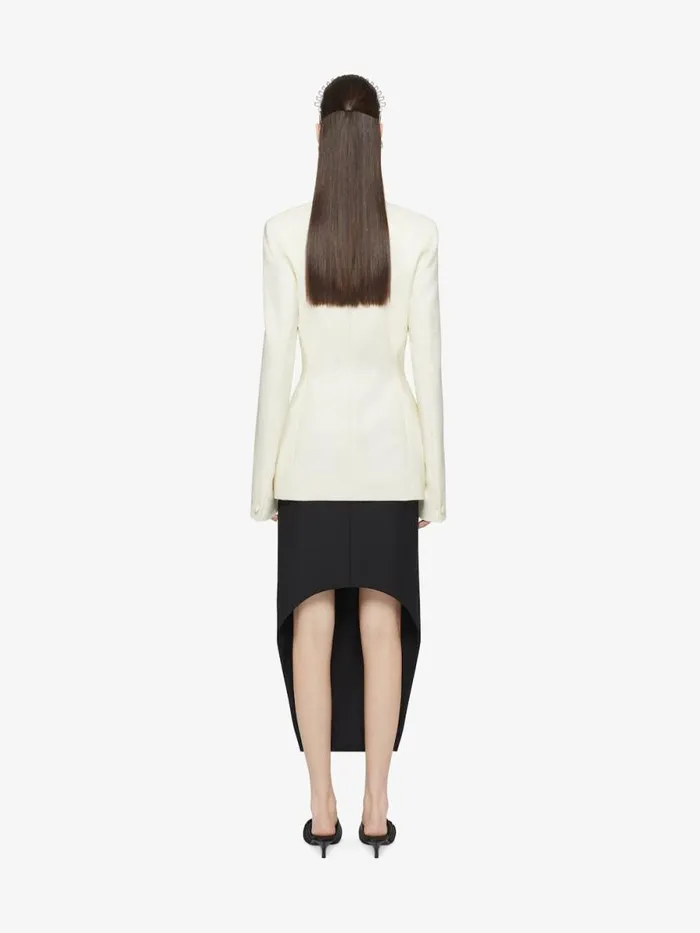 Women Skirts Givenchy Asymmetric Skirt In Wool And Mohair Black