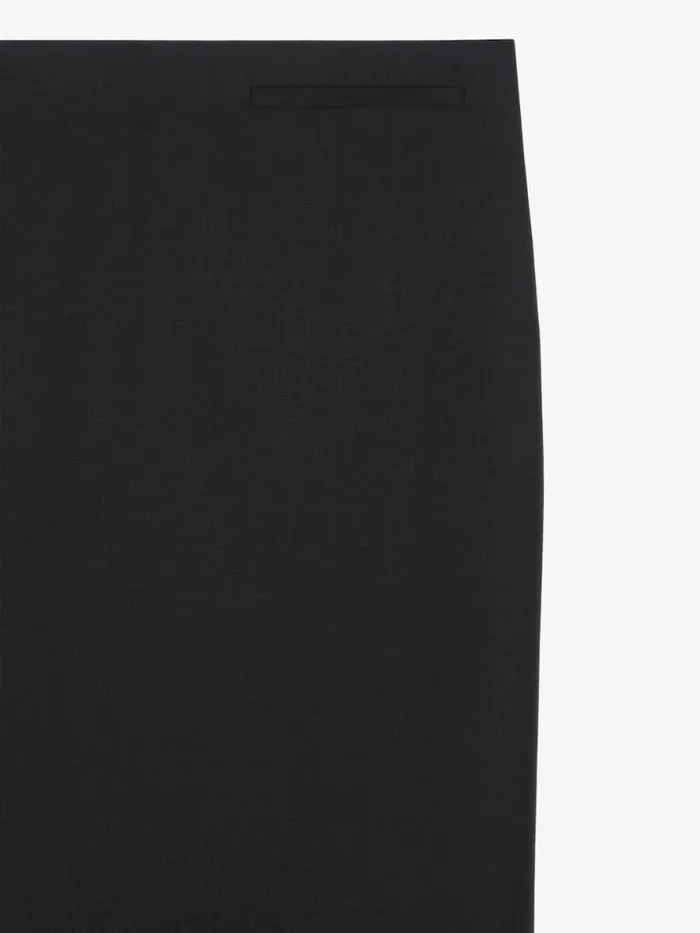 Women Skirts Givenchy Asymmetric Skirt In Wool And Mohair Black